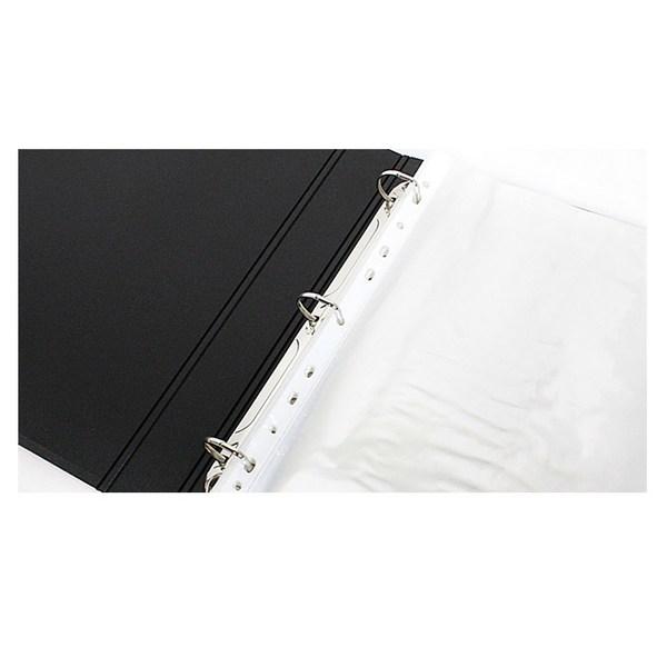 VIC New Material 40 Pocket Binder 3 Holes, Black, 2 Pieces
