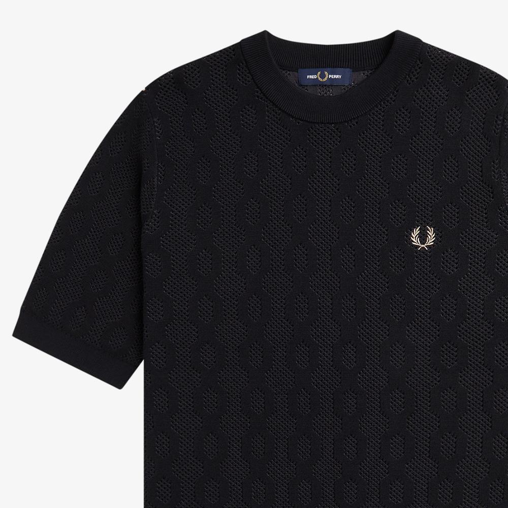 Fred Perry [Sharp] Open Knit T-Shirt (102) Afpm2417622-102