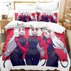 Anime Game Helltaker Bedding Set Printed Bed Set With Pillowcase Bed Duvet Cover Soft Queen King Size Bedclothes Home Boys Adult