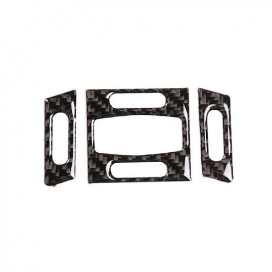 Carbon Fiber Center Air Condition Vent Frame Cover Trim For BMW 5 Series E60 E61