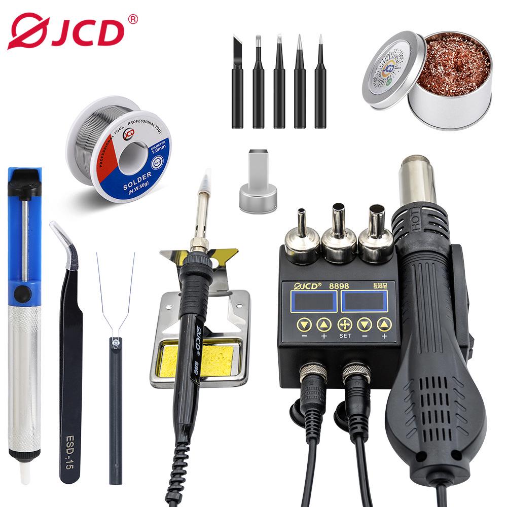 JCD8898 2-in-1 Soldering Iron & Hot Air Gun Station for Mobile Phone & Electronics Repair