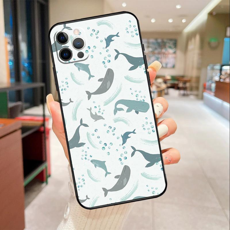 Baby Whale Phone Case For iPhone 17 16 15 14 13 11 12 Pro Max Mini 16 Plus 16e 17 Air Protective Cover