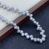 Grey 3*7 Hole Pearl 6-7mm For Jewelry Making DIY Necklace Bracelet Earrings Accessory