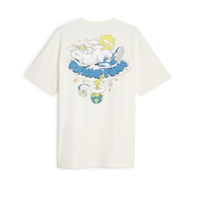 Puma Puma Xripndip Graphic ShorT Sleeve T shirT   Ivory 623513 65