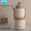 Dilebel Stainless Steel Insulated Straw Water Bottle