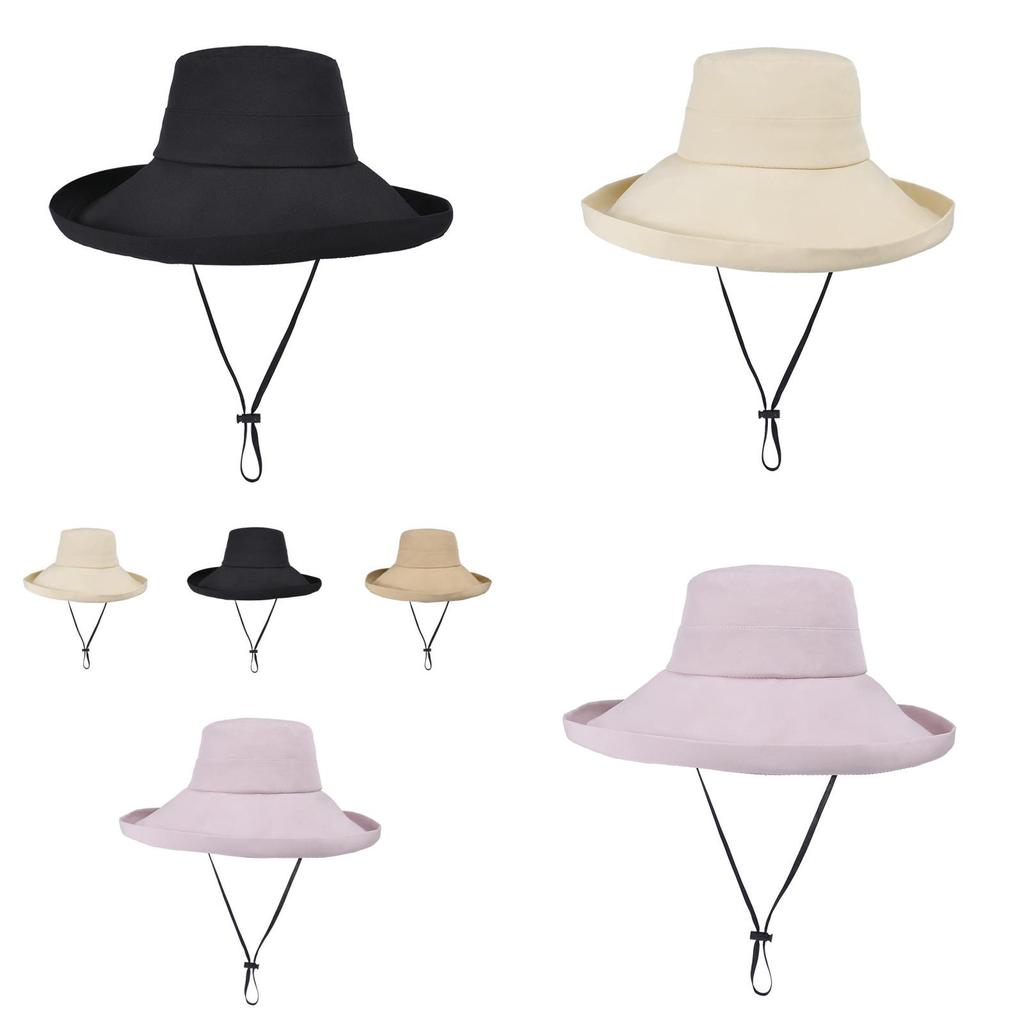 Polyester Wide Brim Sun Hat For Women With Sun Protection And Breathability Perfect For Spring And Summer Outdoor Activities