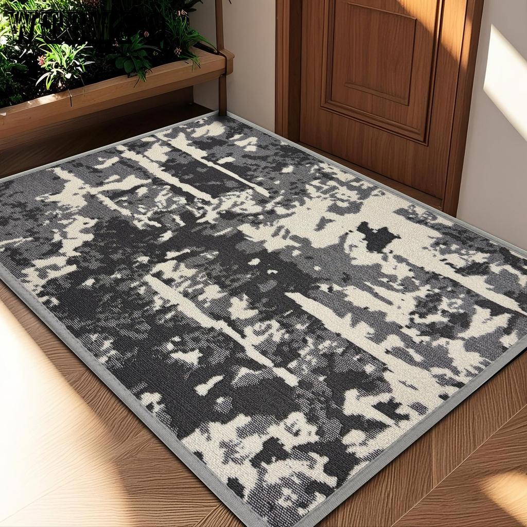 Abstract Living Room Dirt Resistant Carpet Anti Slip Entrance Door Mat Easy To Maintain Floor Mat