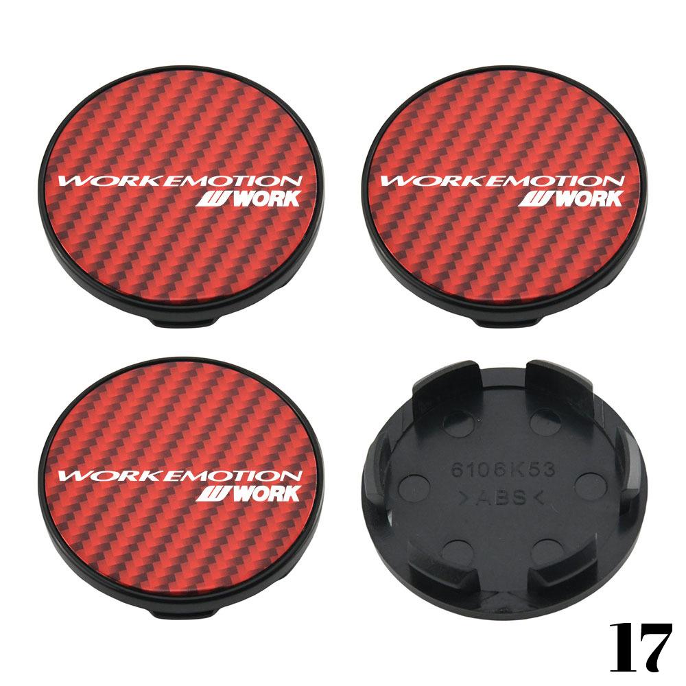 4PCS WORK Center Cap 53mm & 54mm Wheel Caps MEISTER VS EQUIP Emblem Wheel Cover Cap Hubcaps Car Rim Accessories