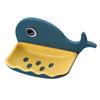 Storage Soap Rack Self Adhesive Cartoon Whale Drain Soap Box Whale Shaped Soap Holder No Drilling