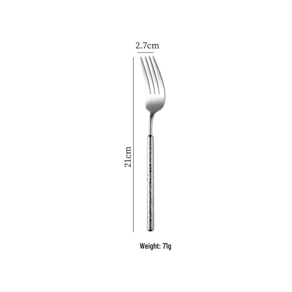 Round Diamond Cutlery Set: 304 Stainless Steel Steak Knife, Fork, Spoon, Spatula, Ladle, Slotted Spoon, Frying Spatula.
