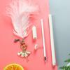Gel Pen Kawaii Feather Pendant Neutral Pens for School Gift Writing Office Supplies Stationery Novelty Item Stationery Items