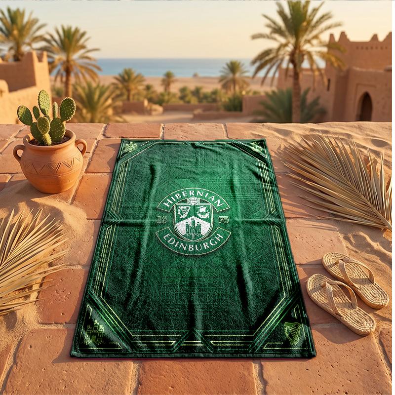 Hibernian FC Print Microfiber Beach Towel Quick Dry Absorbent Large Towel For Beach Swimming Travel