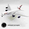 Die-cast Resin Airplane Model A380 British Airways 30CM 1/240 Scale 380 Model Plane with Stand Aviation Enthusiasts Gifts