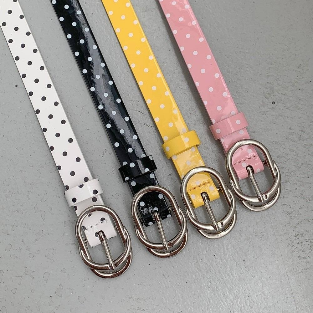 Zierliche Schnalle Polka Dot Gürtel Dünnes Design Zierlicher Taillengürtel Ästhetischer Dünner Damen Gürtel Jeans Hosen