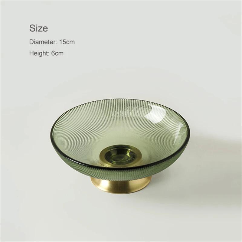 

Креативная стеклянная фруктовница Гостиная чайный столик домашняя тарелка для закусок Металлическая стеклянная коробка для хранения Фруктовая корзина блюда и подносы тарелки