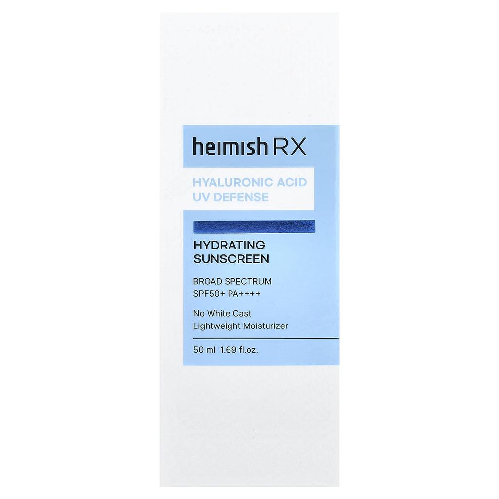 Heimish, Hydrating Sunscreen, Hyaluronic Acid UV Protection, SPF 50+ PA++++, 50ml (1.69 fl oz)