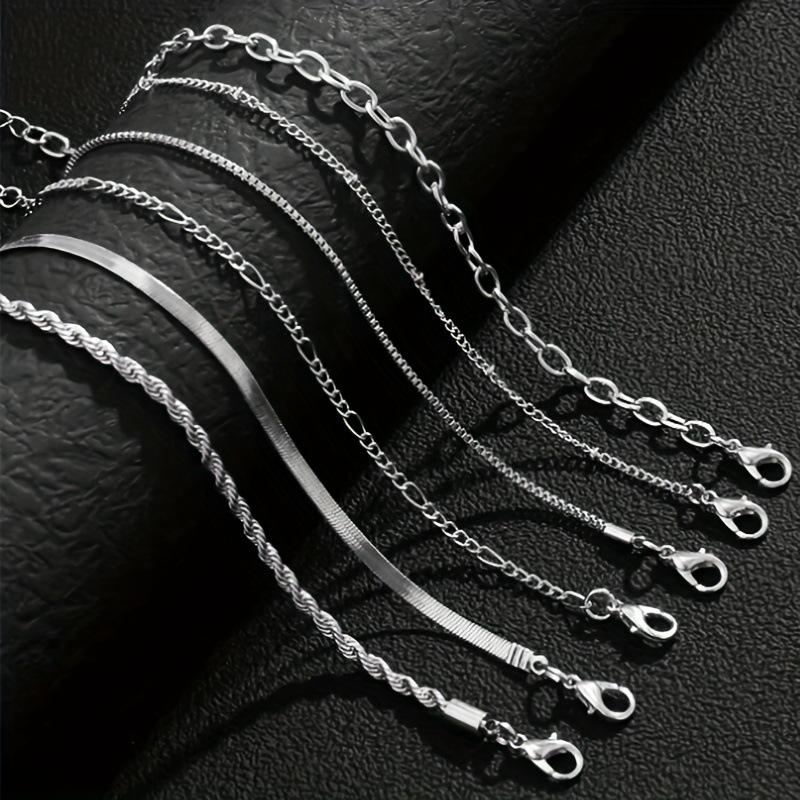 

Новый набор браслетов из нержавеющей стали Минималистичный стиль Мужской браслет Модный крутой стиль Шесть предметов Титановая сталь Ювелирные изделия Steel color six-piece set