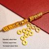 Color-preserving 24k Gold Copper Meander Spacer Bead for Handmade Necklaces