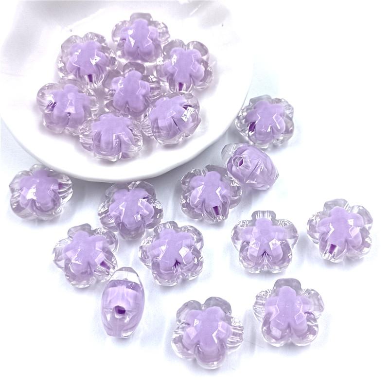 Velkoobchodní Průhledný Matný Květ Přívěsek pro Výrobu Šperků DIY Pro Náhrdelník Náramek Sendvičové Korálky 10ks 17*11mm korálky