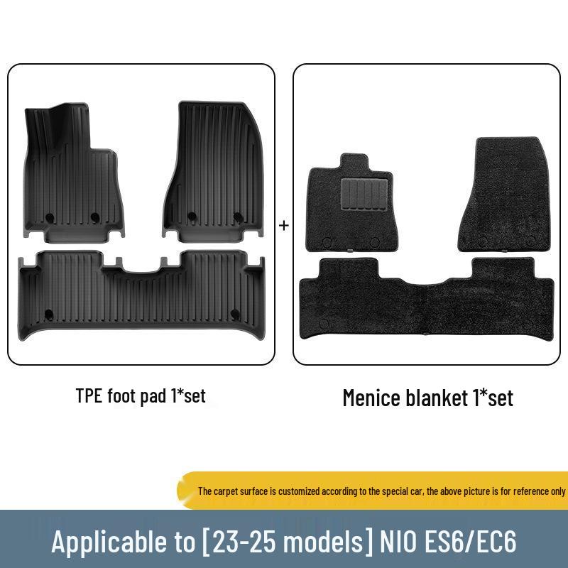 Custom TPE Car Mats for Weilai ES6/EC6 (Model Years 23-25) – Includes Trunk Mat