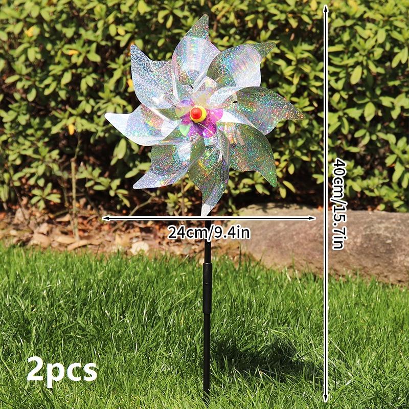 24cm Gartenvogelabwehr Windmühle Outdoor Taubenabwehr Gerät 8-Blatt Windmühle Abwehrer Haus Garten Zubehör