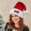 Merry Christmas Decoration Christmas Hat Sequins Beanie Hat Cute Santa Claus Hat  Female/Girls