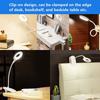 Rechargeable Clip on Clamp LED Lights Desk Table Lamp Eye Care for Reading Study Lighting