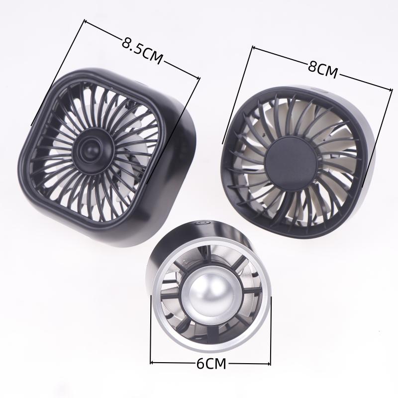1 Piece 3 Speed Car Air Outlet Fan Usb Cooling Fan With Color Changing Light Car Rear Seat Heat Dissipation Car Accessories