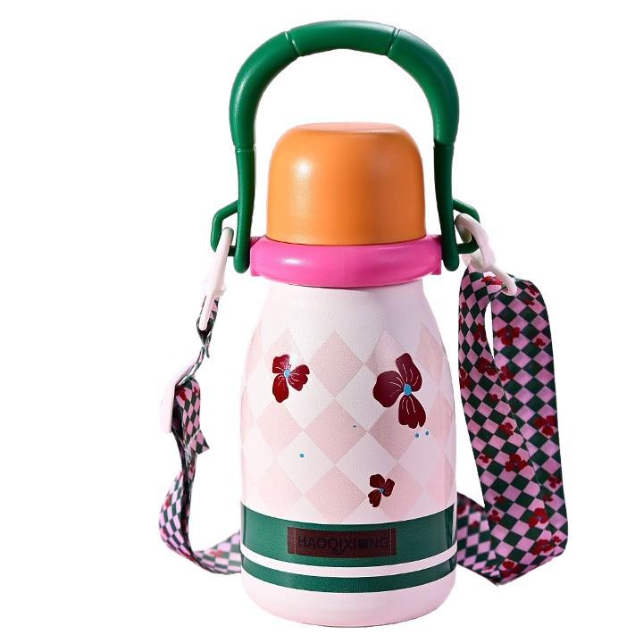 316 Stainless Steel Kids Thermos Cup with Double Capacity and Portable Handle