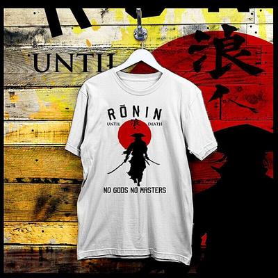 Samurai T-Shirt Bushido Code Ronin Hanzo Warrior Japanese Kanji Edo Era Tee