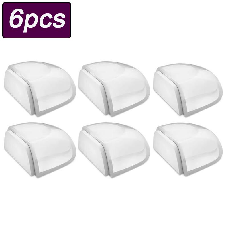 Transparent Self Adhesive Door Draft Stopper Floor Mounted Door Stop for Wall Furniture Door Handle Protection Home Improvement