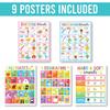 Sound Wall Classroom Phonics Posters - Syllable Types Posters For Classroom Decor, Long and Short Vowel Sounds Chart, Digraphs and Blends Poster, 9