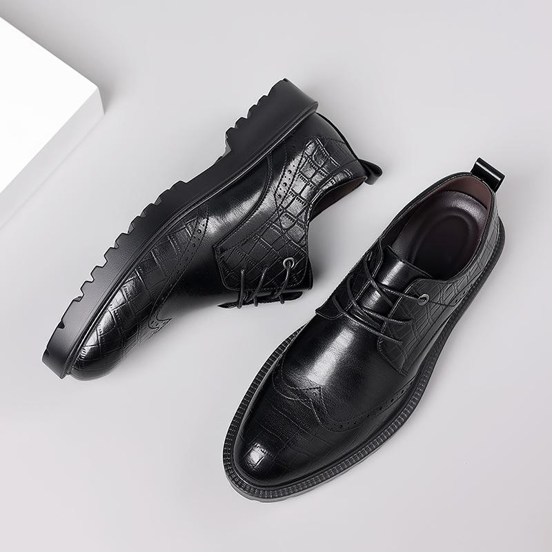 Fashion British Style Business Suit Shoes for Men Spring Autumn Casual Korean Version Black Groom Wedding Shoes Male