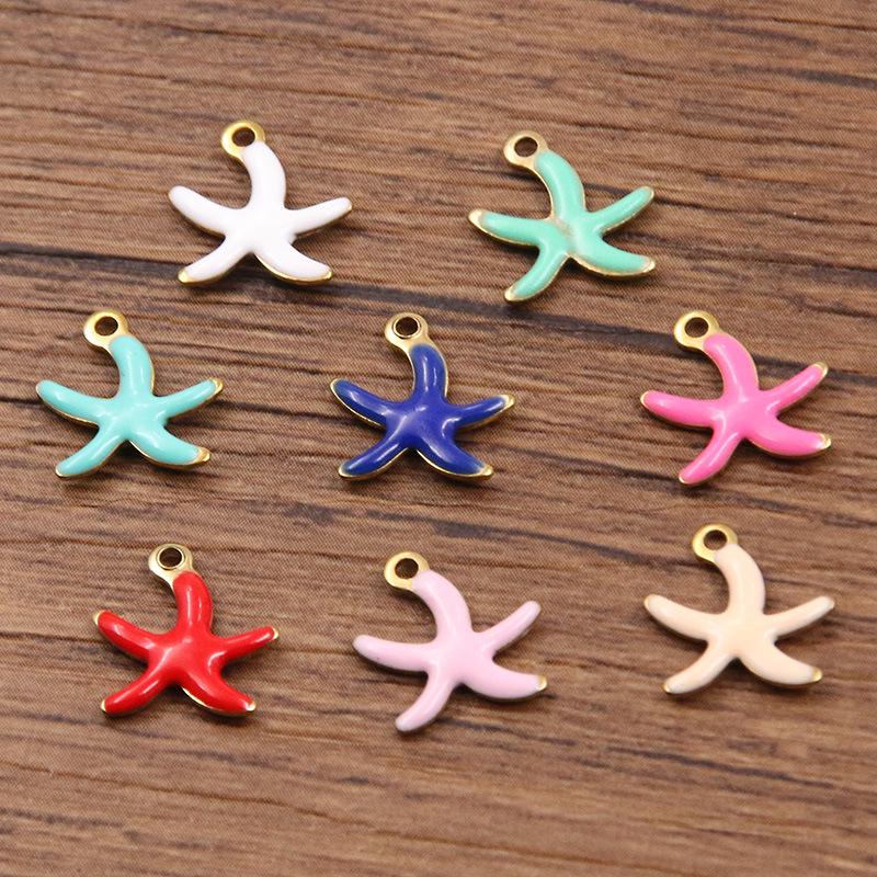 

Multicolor Gold Enamel Marine Life Pendant: Fish, Crab, Dolphin Charms