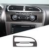 For SEAT Leon Mk2 1P 2008-2012 Soft Carbon Fibre Car Central Control Gear Shift Air Outlet Panel Trim Sticker Car Accessories F6
