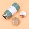 Portable Mini Stainless Steel Water Cup with Wood Grain Lid - Thermal & Cold Insulation, Cute for Student & Home Use.