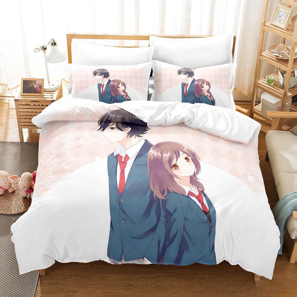 

3d Print Ao Haru Ride Bedding Set Single Twin Full Queen King Size Bed Set Adult Kid Bedroom Duvetcover Sets Home Textiles EU single(135x200cm)