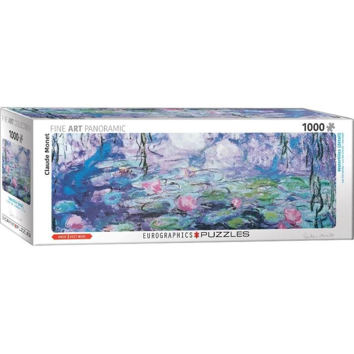 Puzzle 1000 Pièces Panoramique : Claude Monet : Les Nymphéas