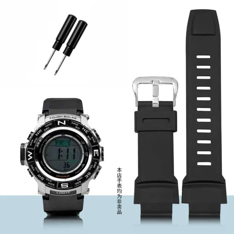

Ремінець для годинника Casio PROTREK PRG-200/260/270/500/250G PRW-2500/5100//5000 PRW-2000 PRW-3500 Ремінець Гумовий Браслет Наручний 18mm