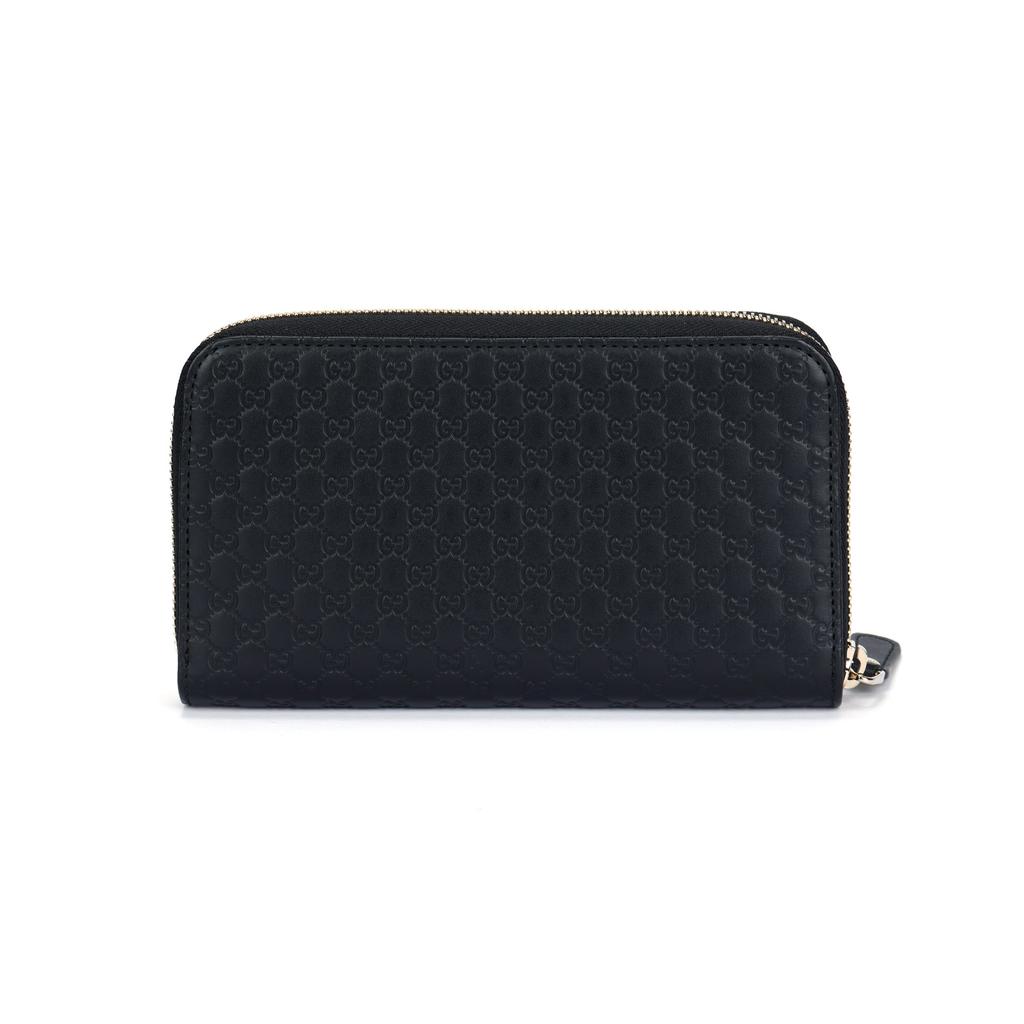 GUCCI Cow Leather Wallet Men's Black 449391-BMJ1G-1000