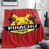 Pok é mon Pikachu Aufdruck Flanelldecke, Hohe Qualität, Bequem für alle Jahreszeiten, Heimdekoration, Wärme und Komfort, Perfekt für Weihnachtsgeschenke