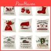 Luxurious 18" Christmas Cushion Cover For Home And Sofa Decor In Soft Cotton Linen