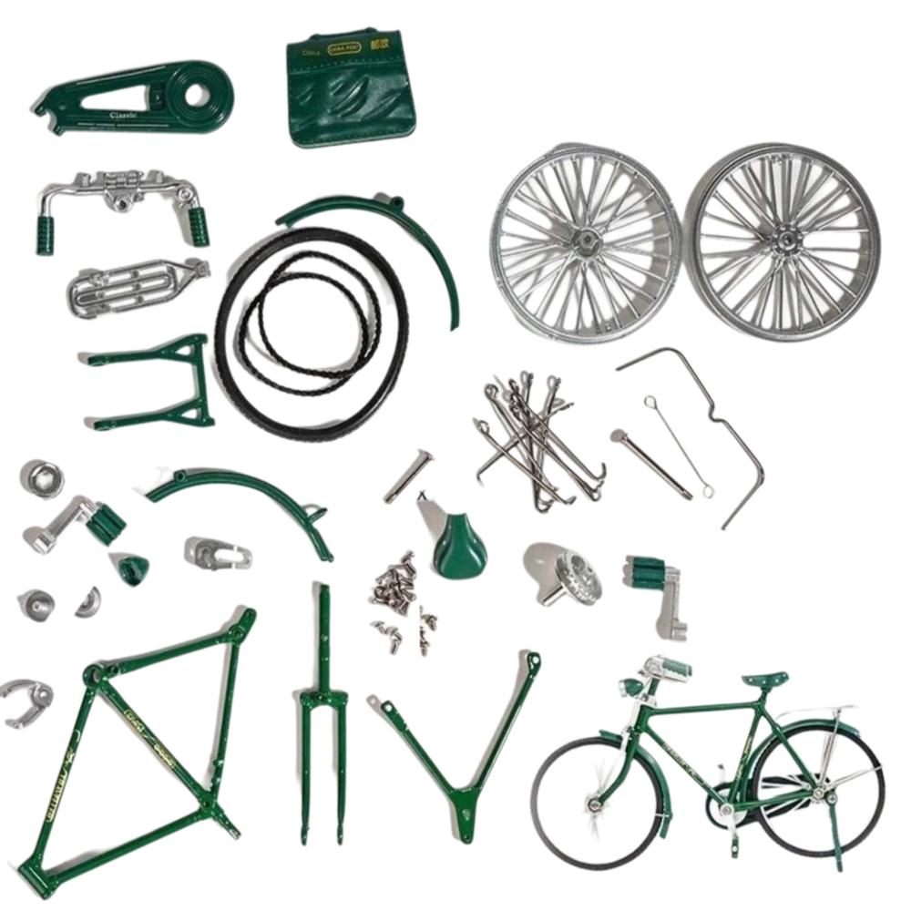 1:10 Scale Simulation Bike Model Kit Retro Mini 28 Big Bar Bicycle  For Exhibits