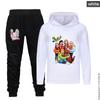 New Anime double bubble 2Pcs Outfit Set Toddler Baby Girl's Boy's Autumn Long Hooded Sweatshirt Pants Boutique Clothing 1-15Year