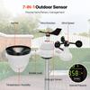 7-in-1 Wireless Weather Station, 7.5 in Large Color Display, Digital Home Weather Station Indoor Outdoor, for Temperature Humidity Wind