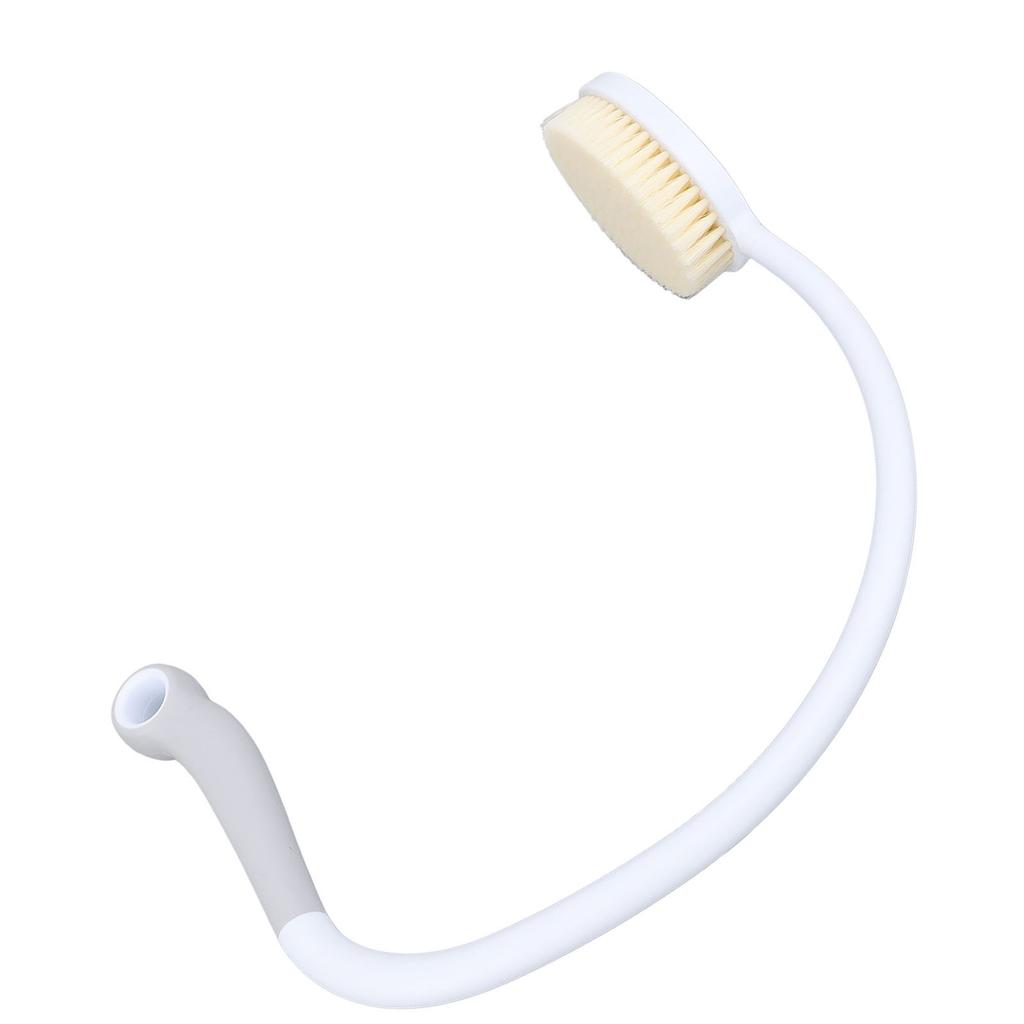 Long Curved Handle Bath Brush Non Slip Nylon Bristles Deep Cleaning Body U Shaped Scrubber for Disabled Limited