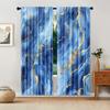2 Panels Blue Gold Marble Printed Curtains Abstract Luxury Drapes Polyester Living Room Bedroom Window Treatment Home Decor