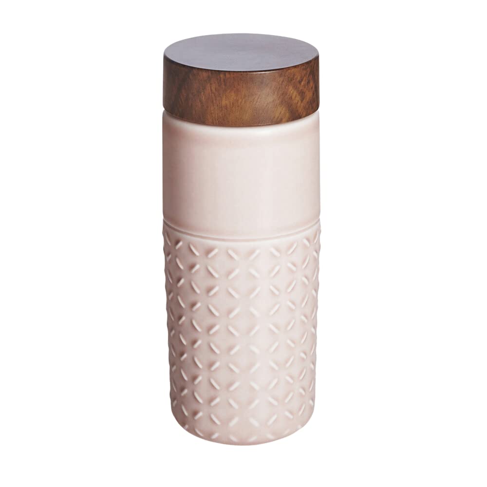 

ACERA One-O-One Ceramic Tumbler, 350ml, Double-Walled Design, Perfect as a Gift (Rose Pink)