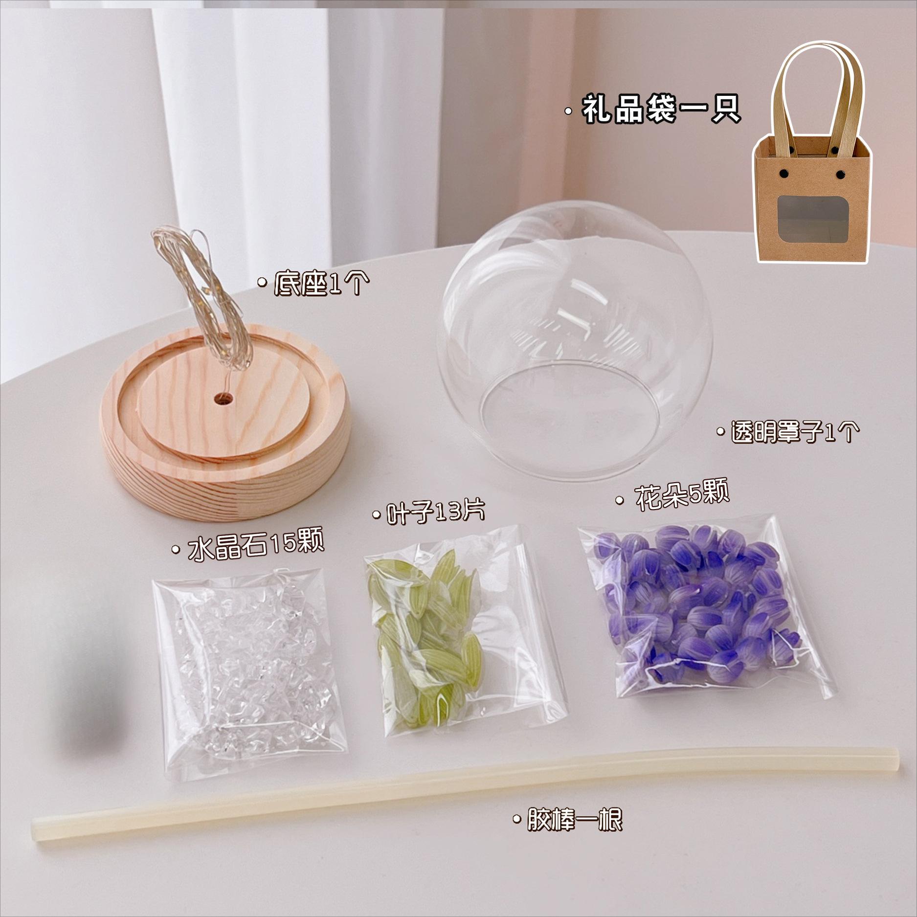 Handmade artificial flower Tulip Night Light Heat Shrinkable Film DIY Material Bedside sleep light Ornament Valentine s Day gift 1W