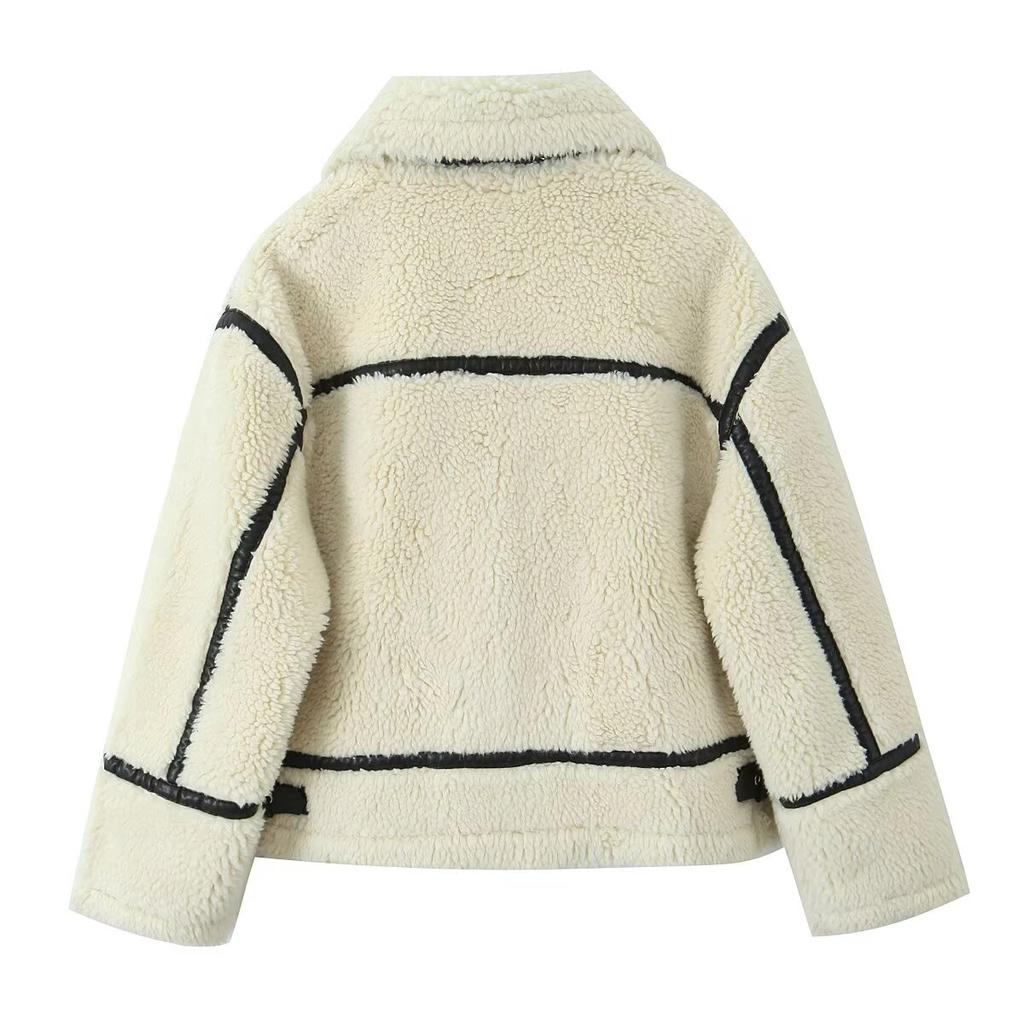 New, fashionable, casual, loose fleece locomotive jacket 3548247